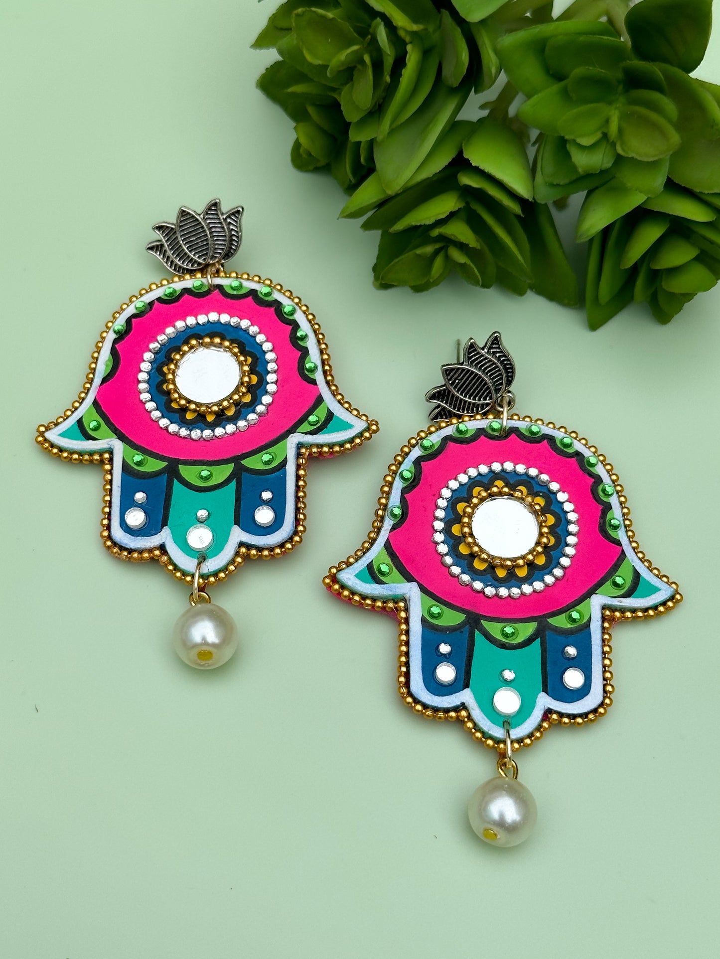 Hamsa Earrings