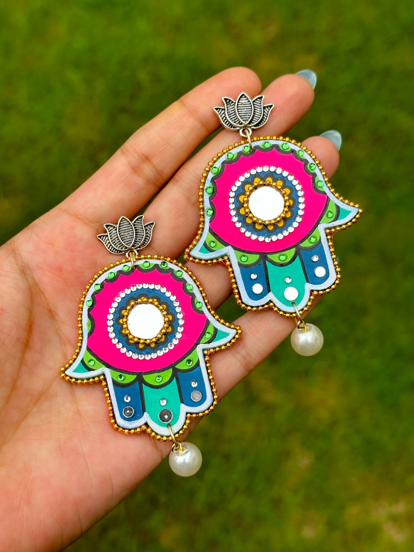 Hamsa Earrings