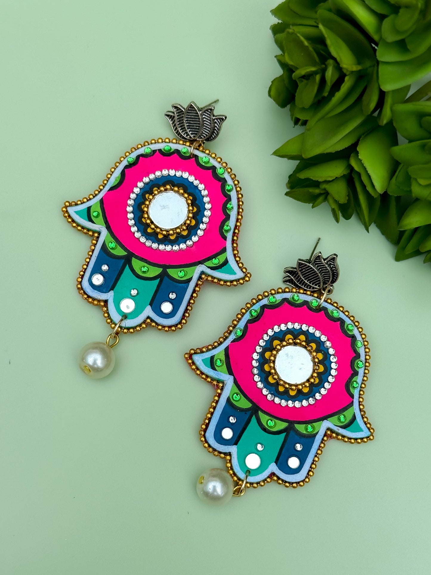 Hamsa Earrings