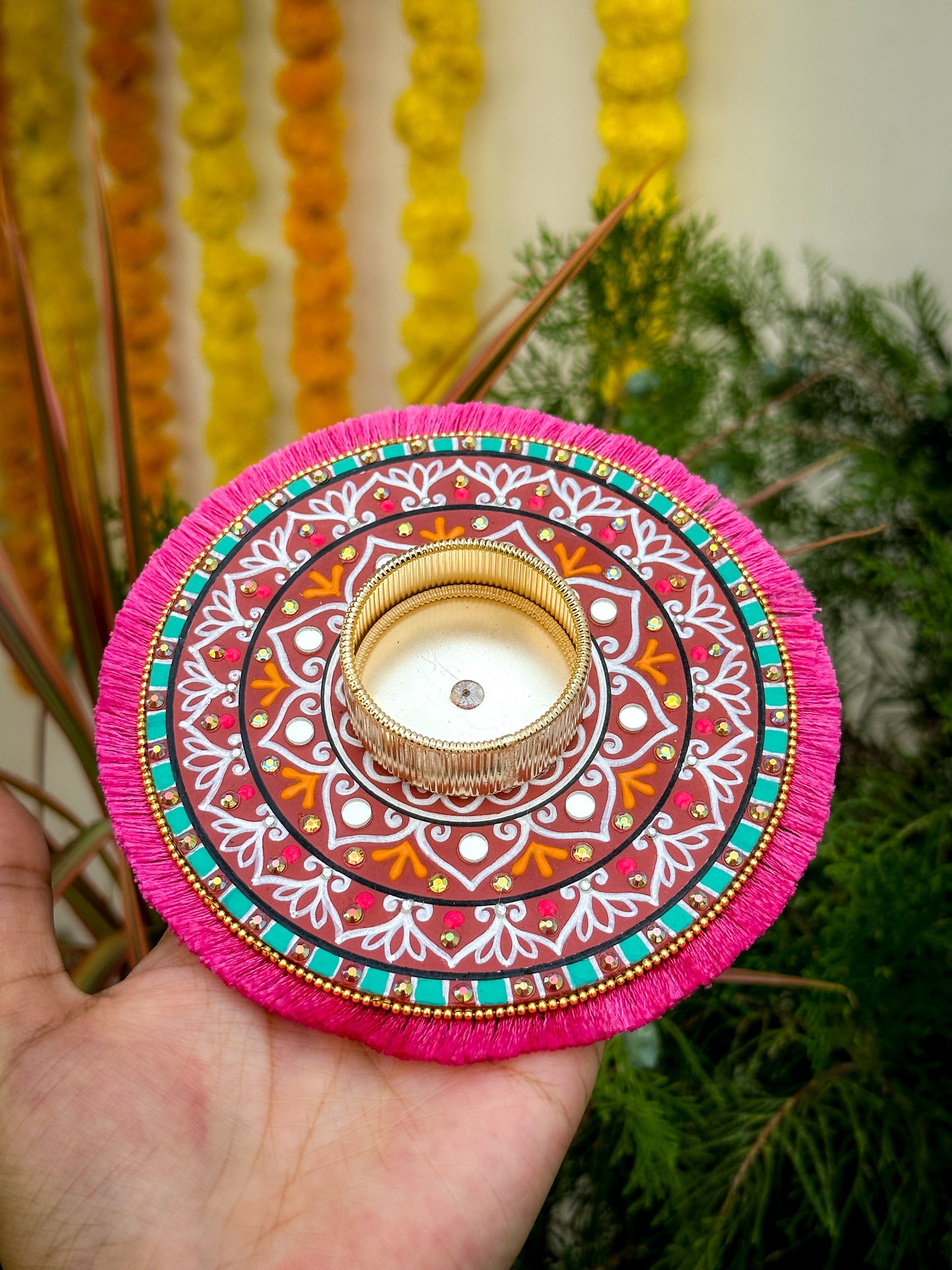 Mandala Tealight Candle Holder