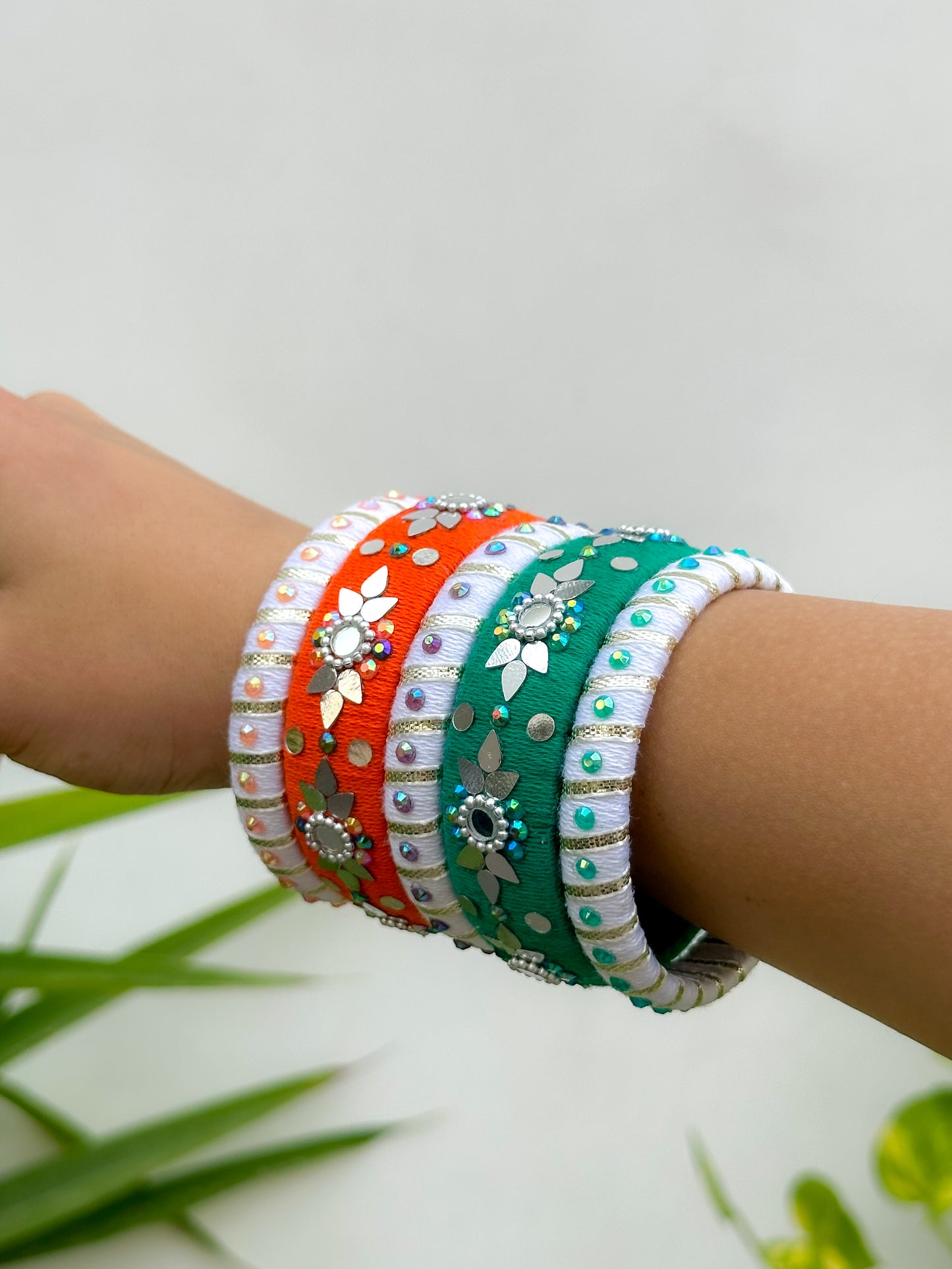 Tricolour Bangle Set of 5