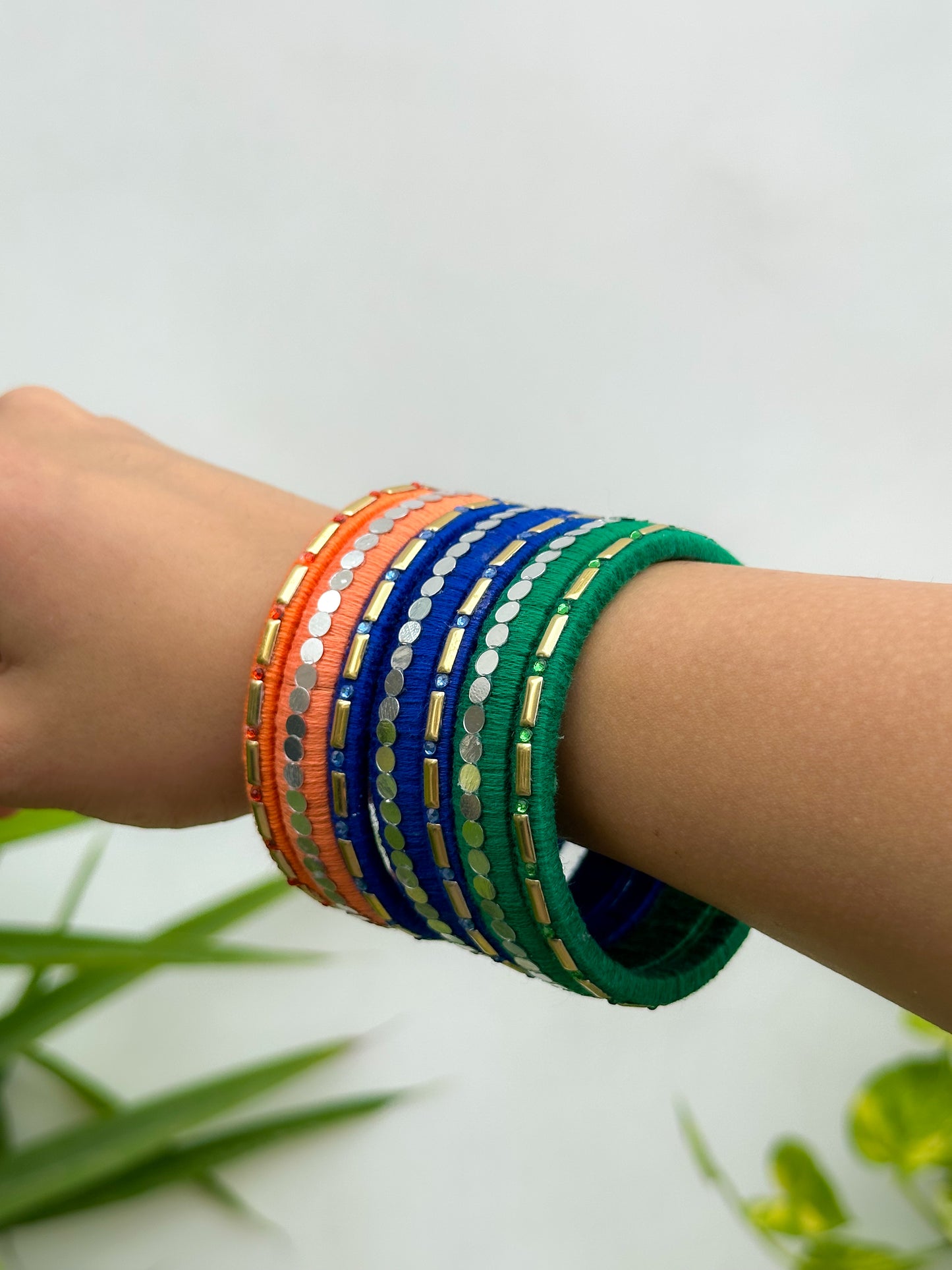 Tricolour Bangle Set of 7