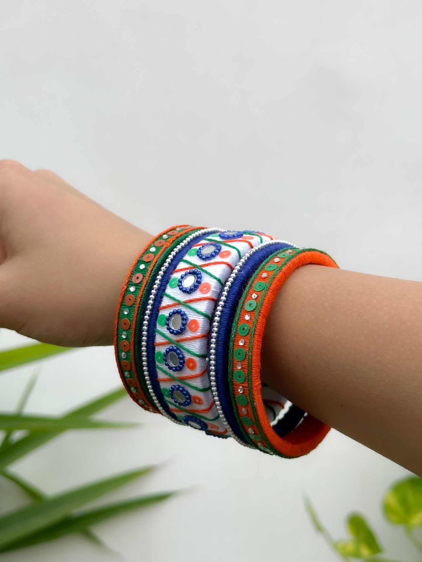 Tricolour Bangle Set of 5