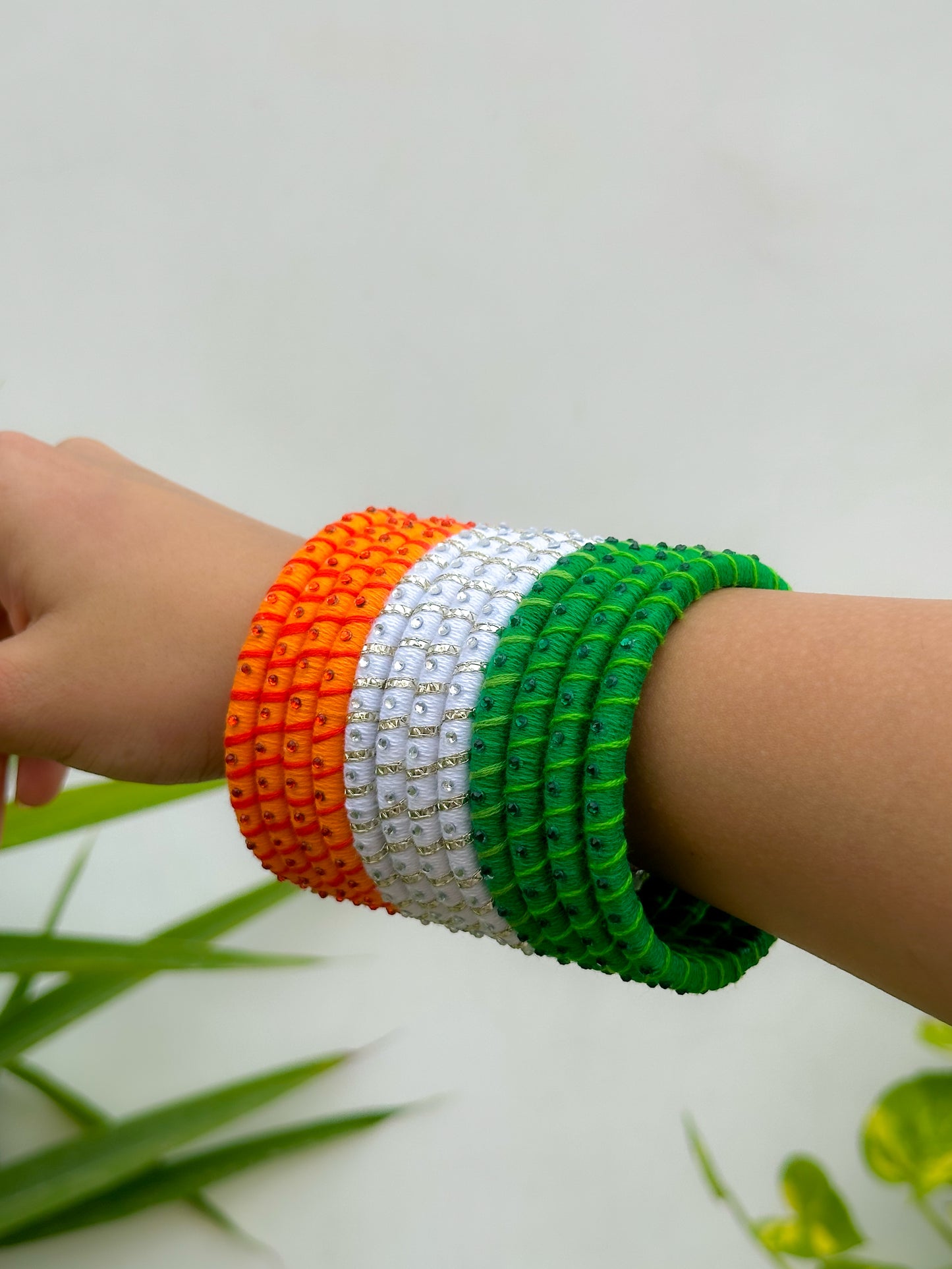 Tricolour Bangle Set of 12