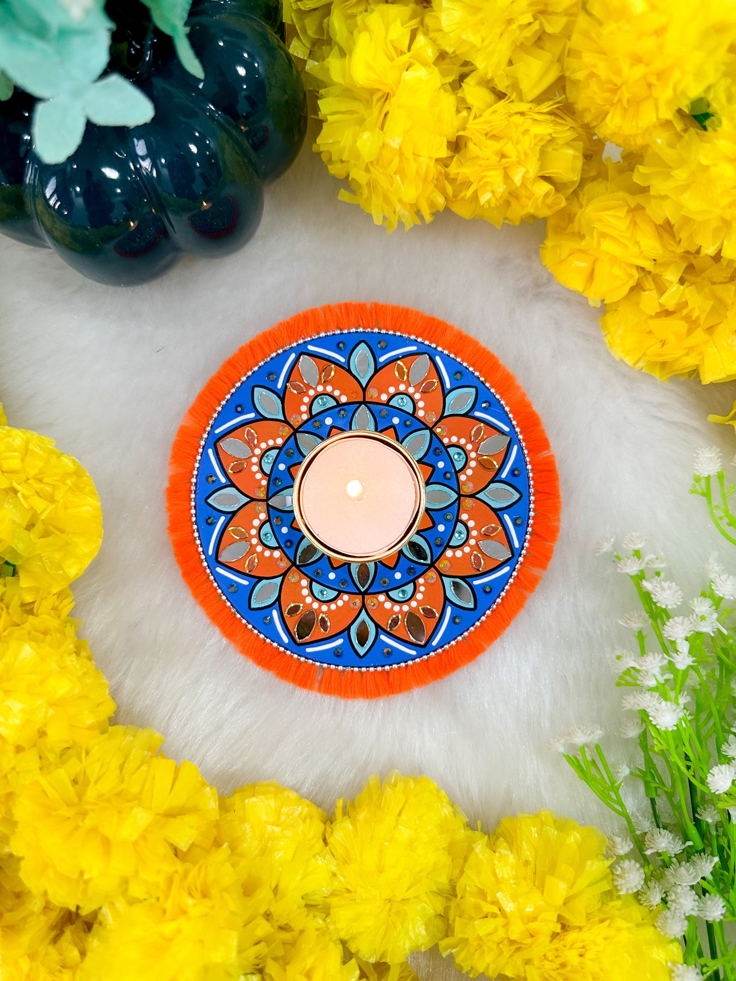 Mini Mandala Tealight Candle Holder