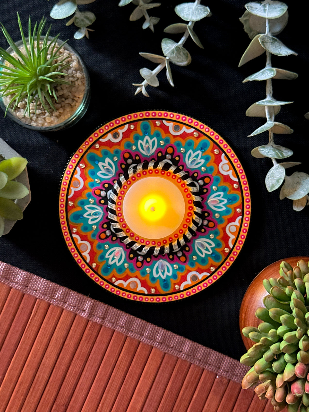 New Mandala Diya/Candle Holder