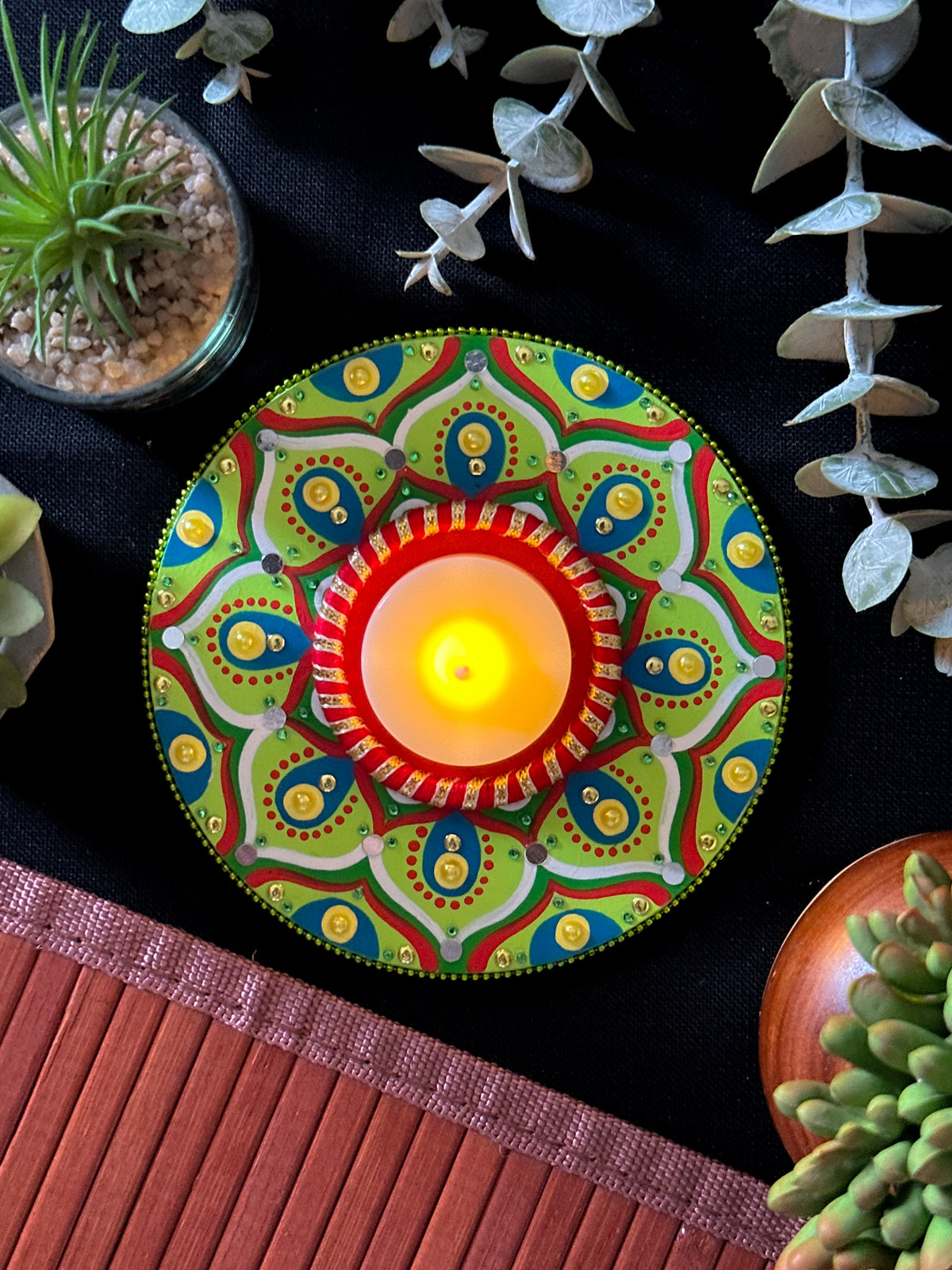 New Mandala Diya/Candle Holder