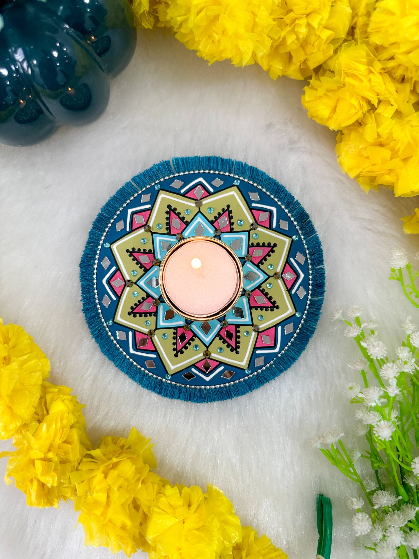 Mini Mandala Tealight Candle Holder