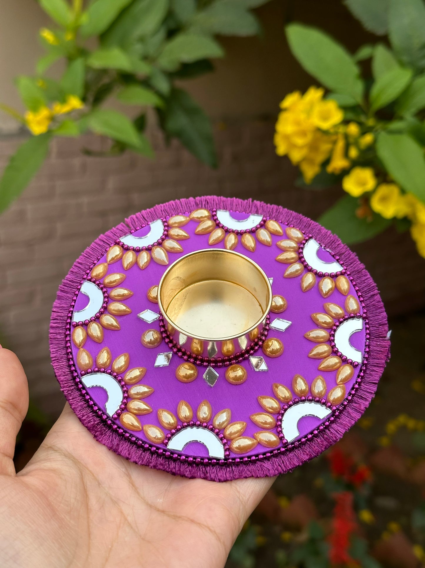Mini Mandala Tealight Candle Holder