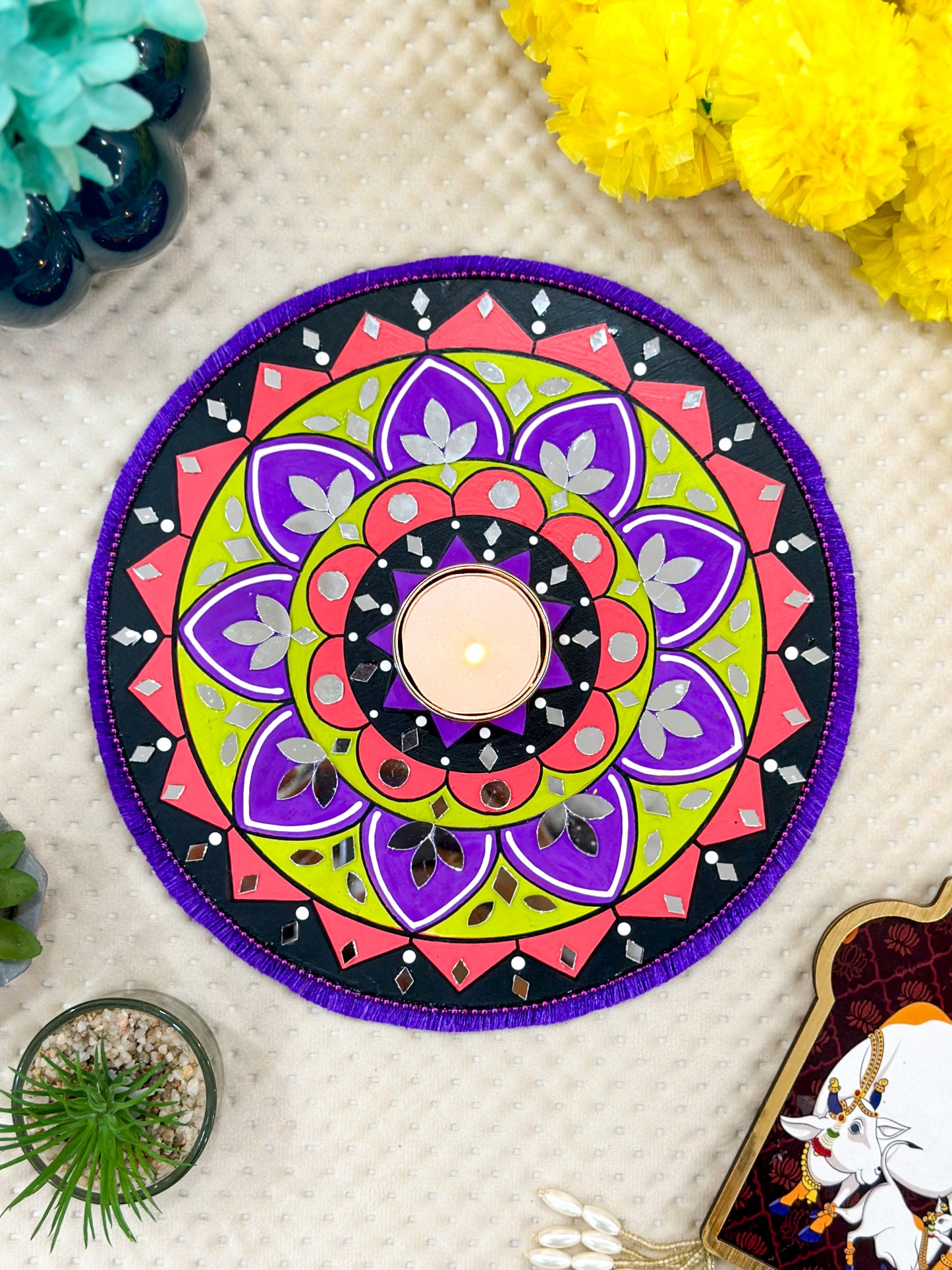 Mandala Tealight Candle Holder