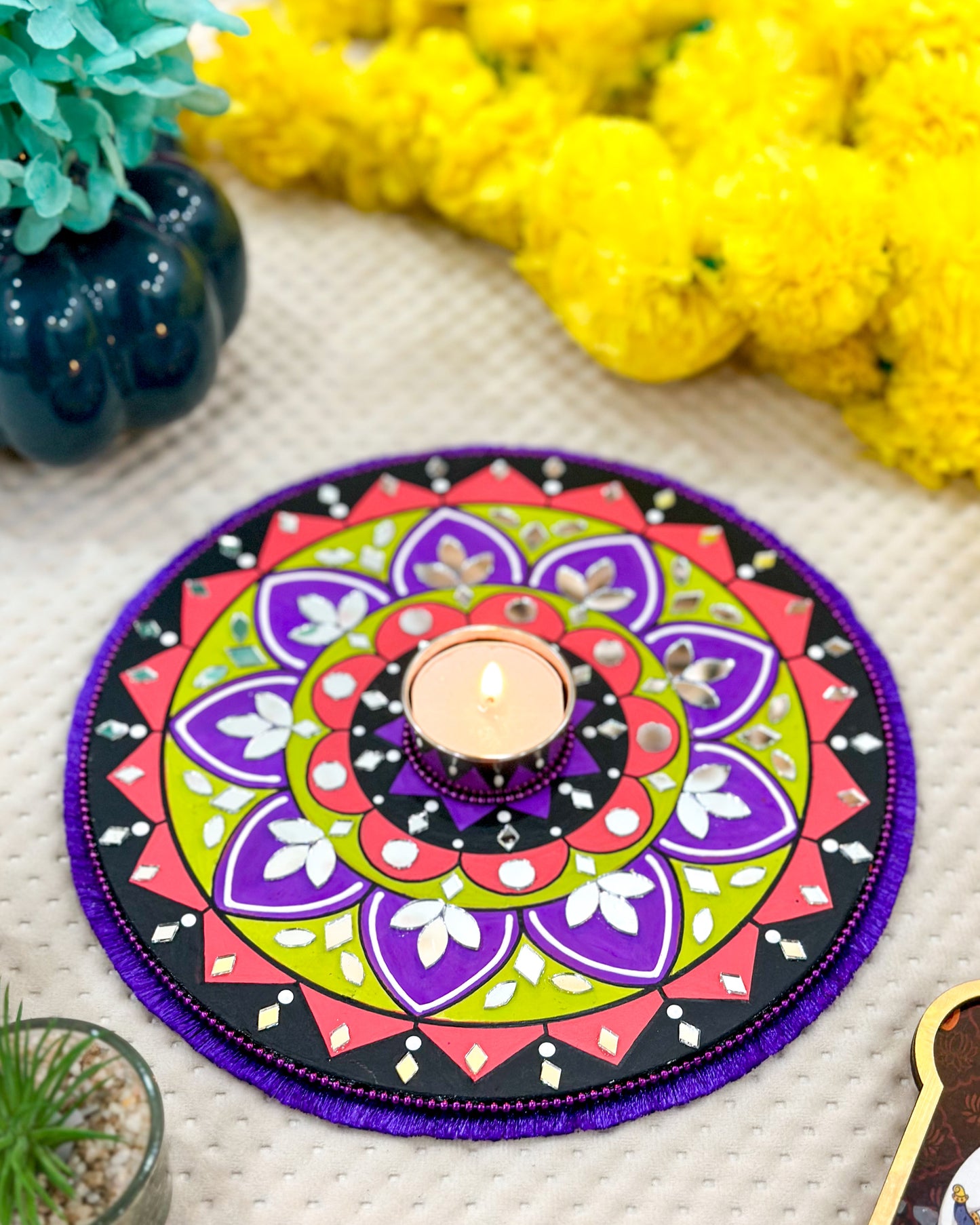 Mandala Tealight Candle Holder