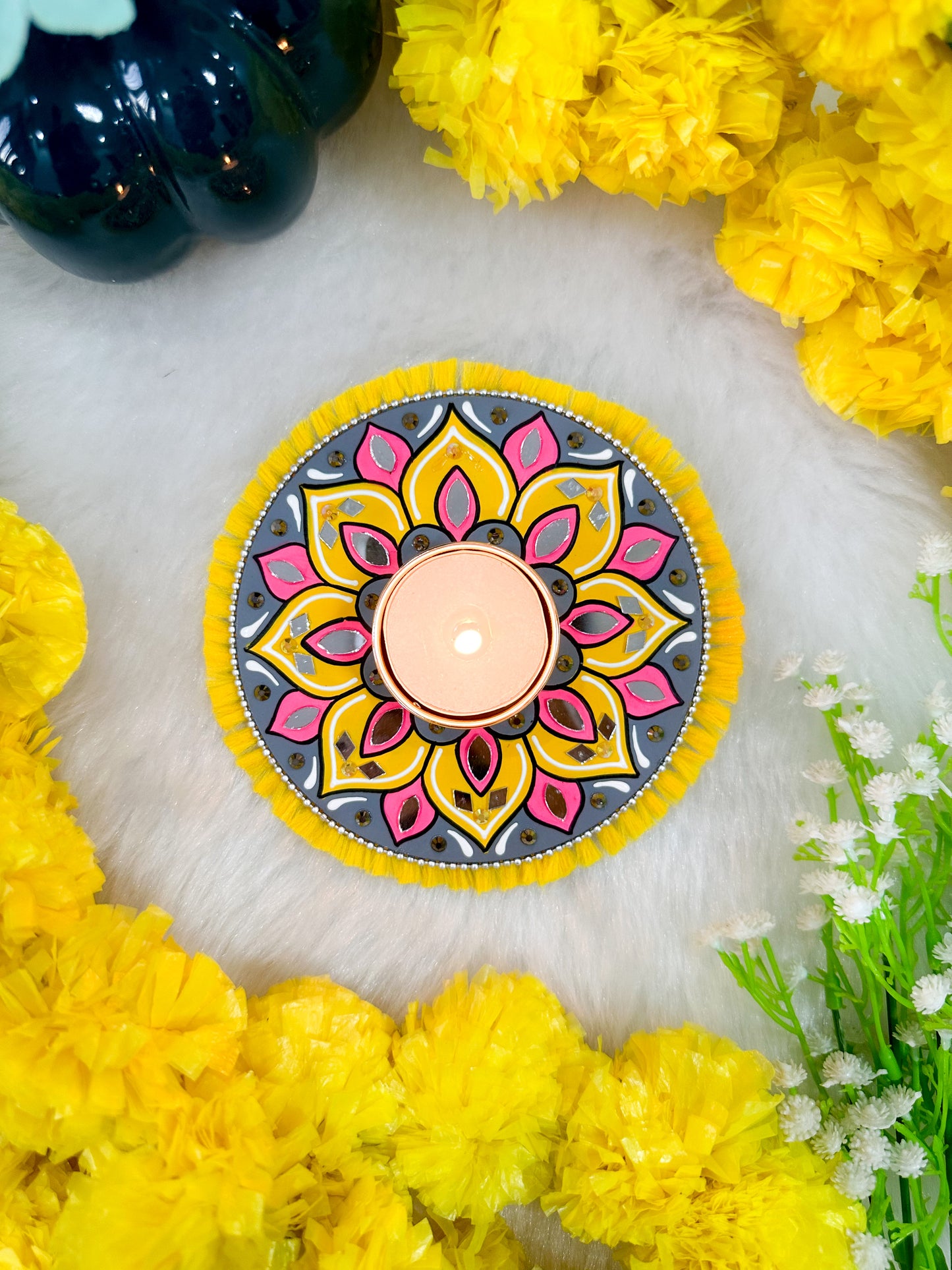 Mini Mandala Tealight Candle Holder