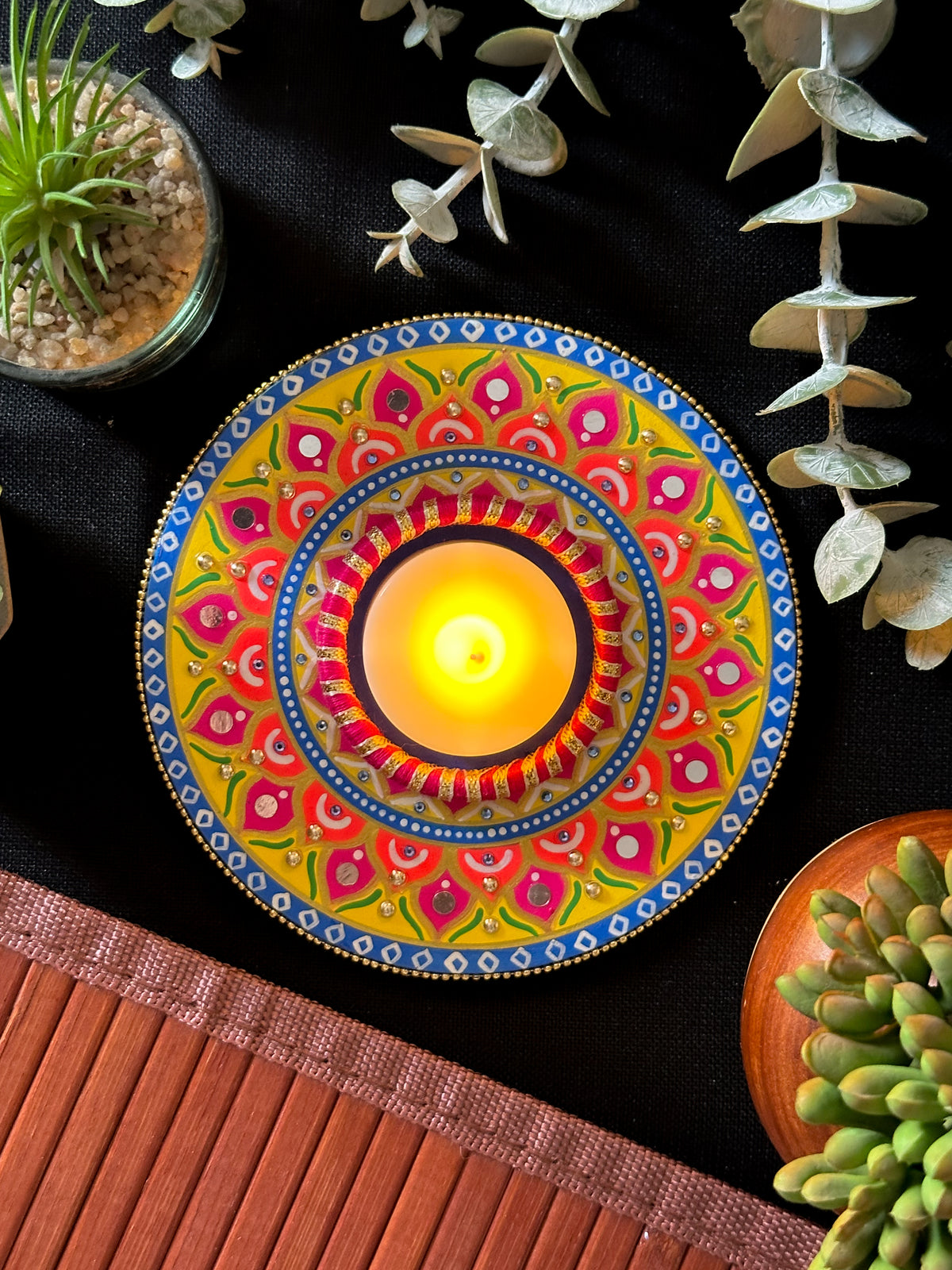 New Mandala Diya/Candle Holder