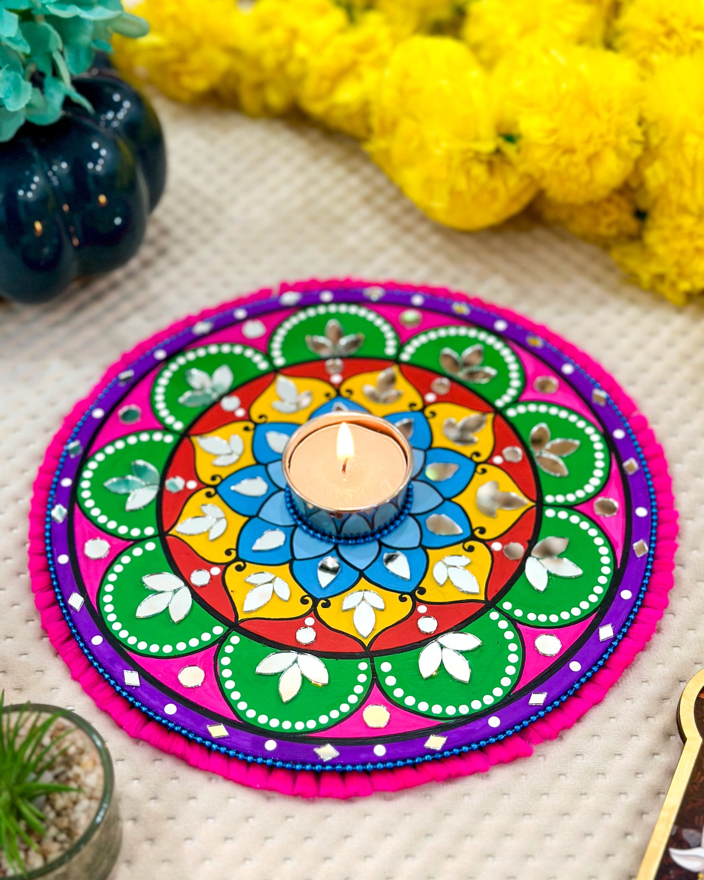 Mandala Tealight Candle Holder