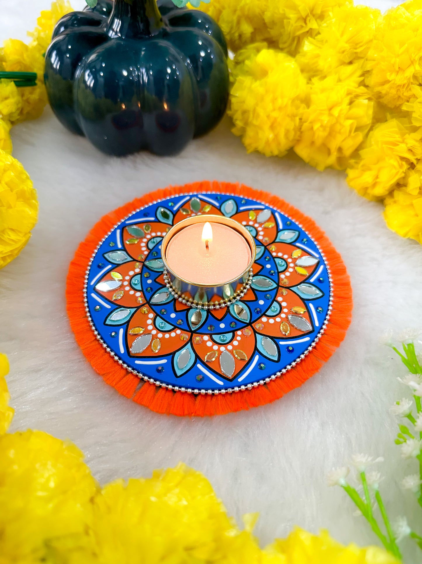 Mini Mandala Tealight Candle Holder