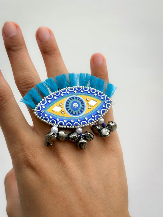 Evil Eye Tassel Ring