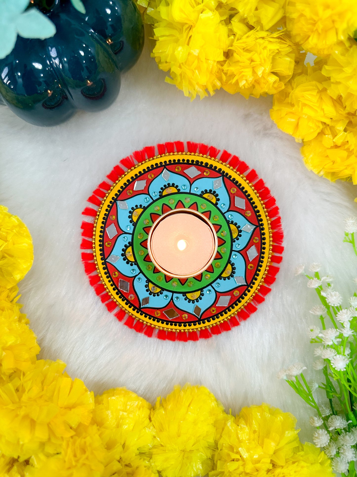 Mini Mandala Tealight Candle Holder