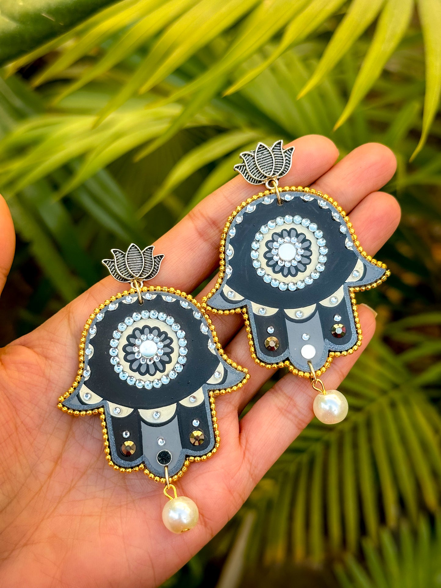 Hamsa Earrings