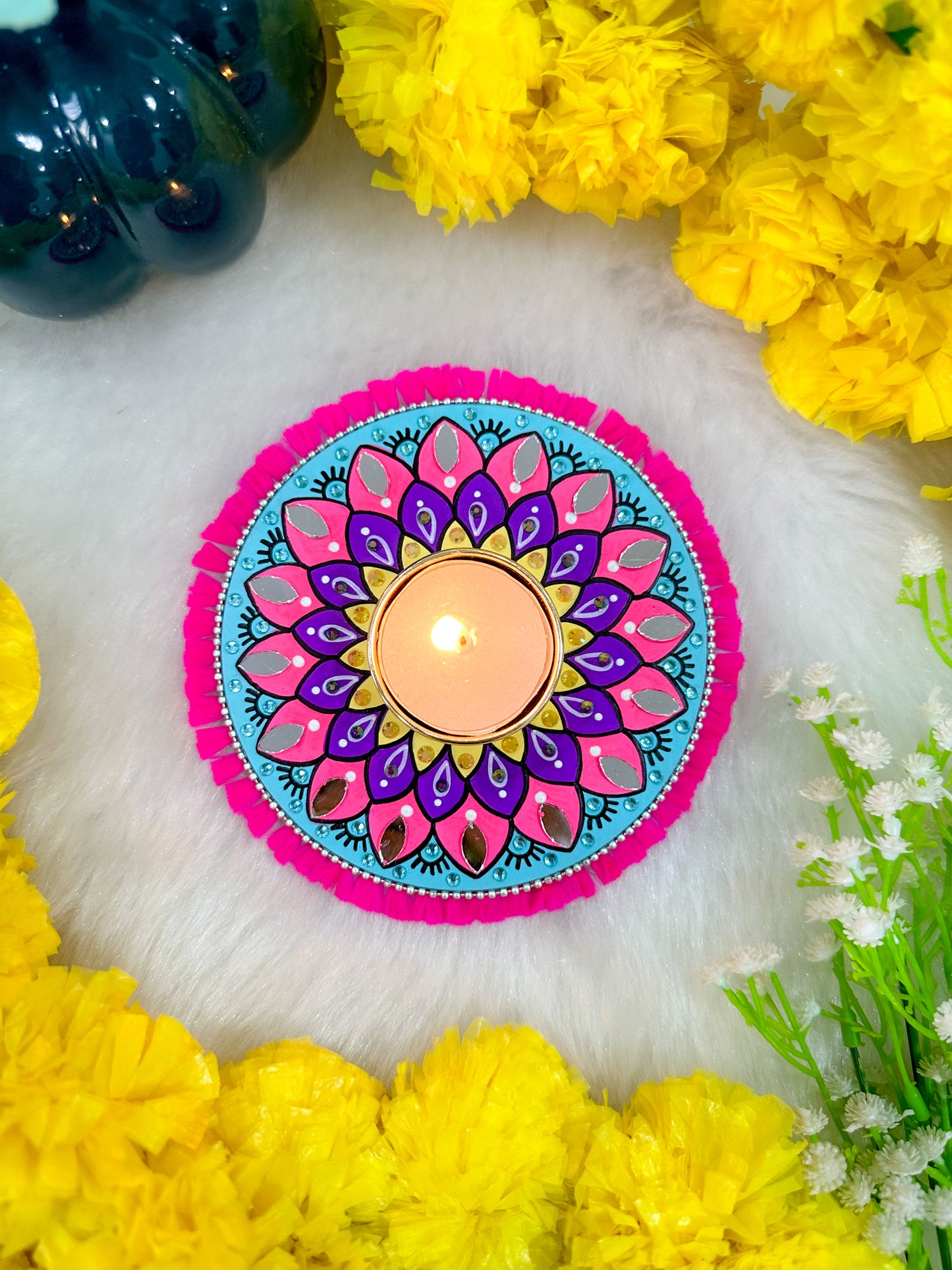 Mini Mandala Tealight Candle Holder