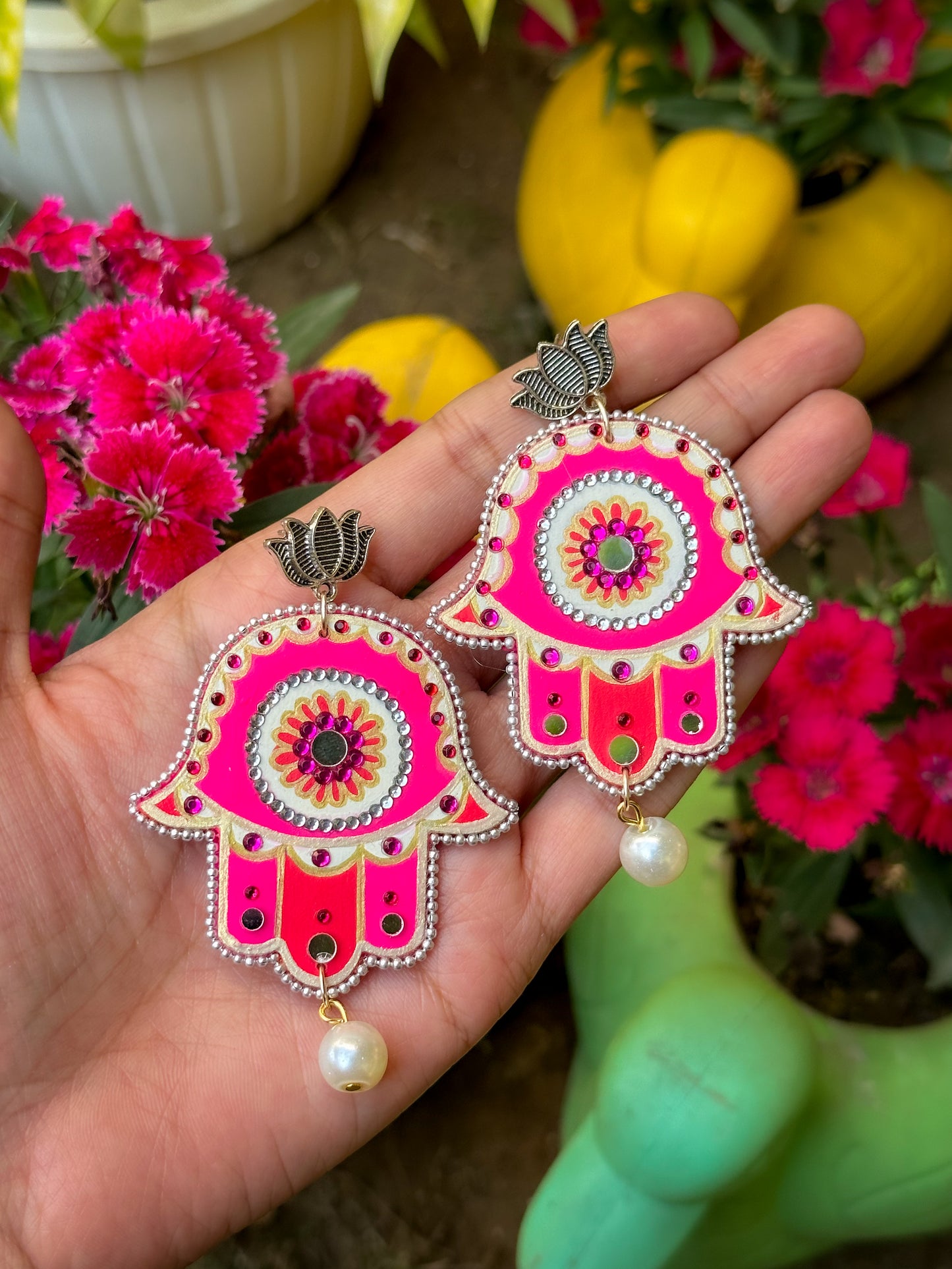 Hamsa Earrings