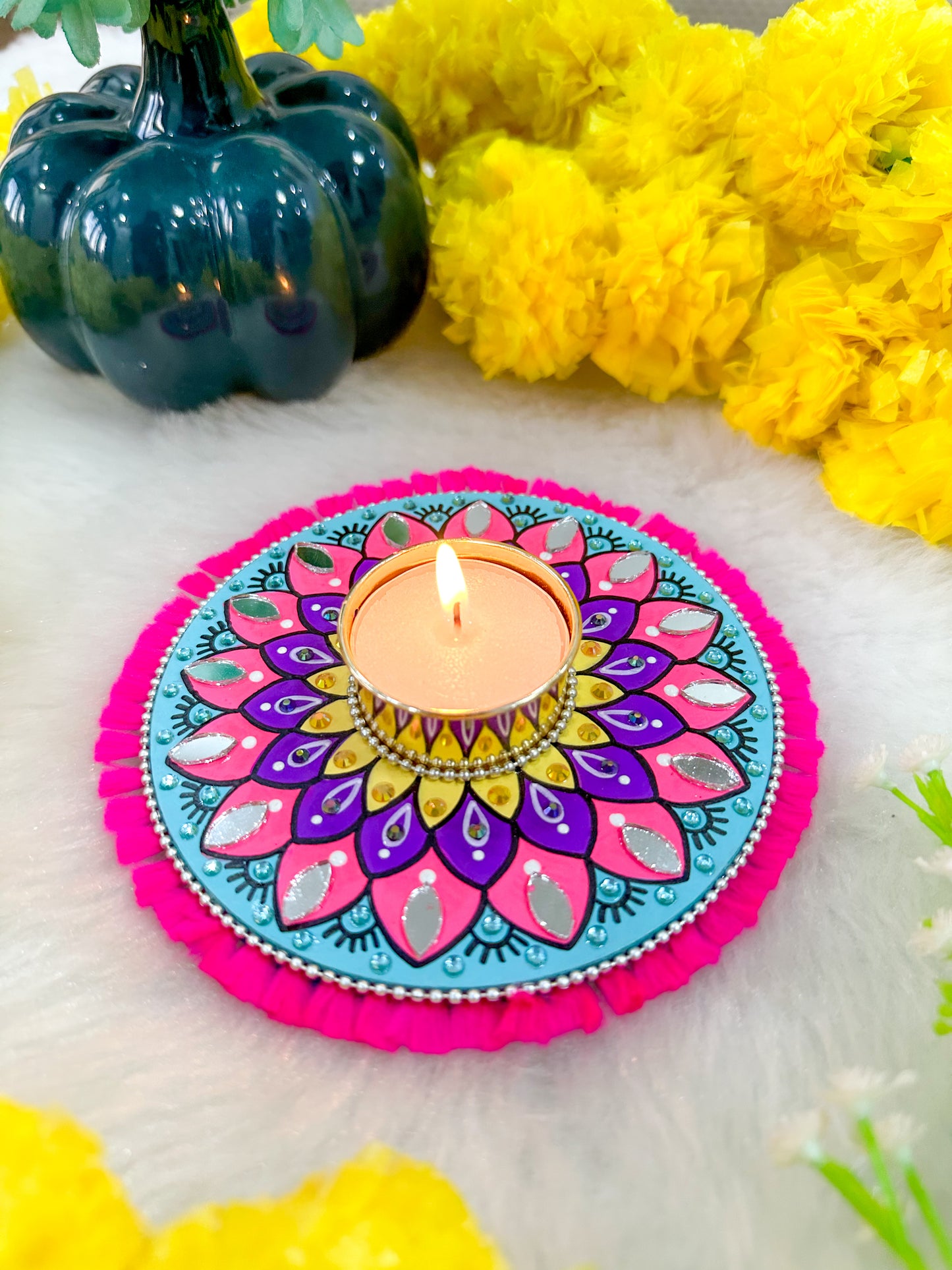 Mini Mandala Tealight Candle Holder