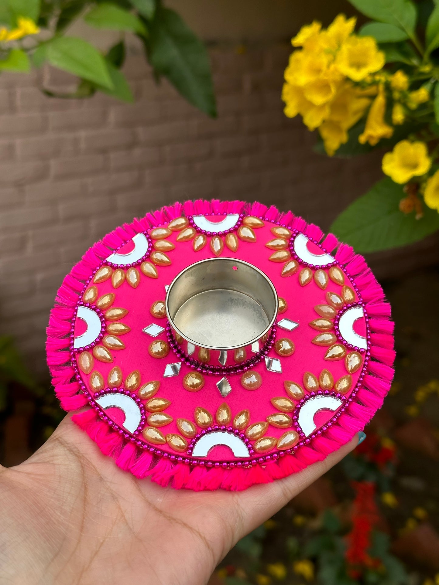 Mini Mandala Tealight Candle Holder