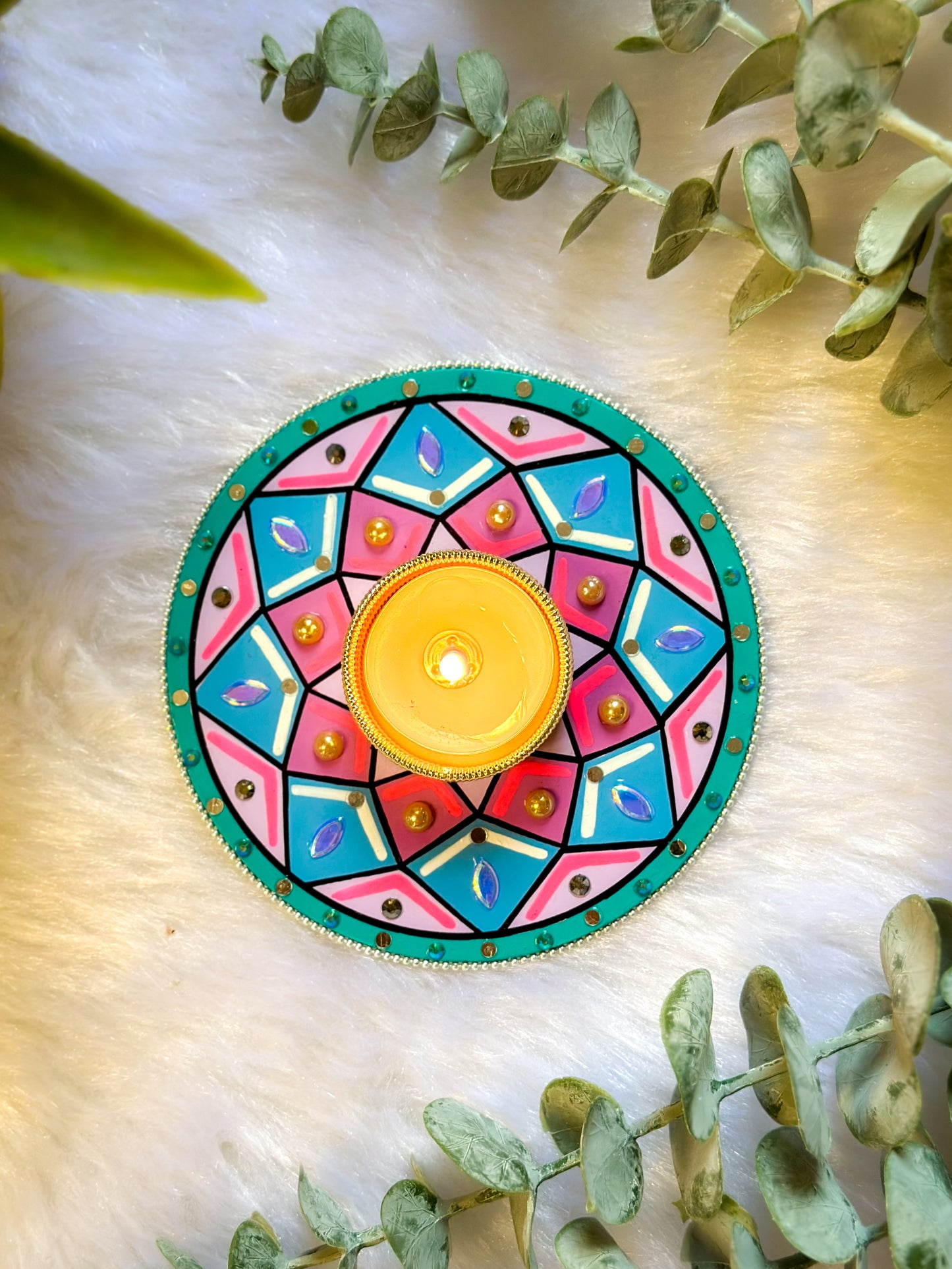 Mandala Tealight Candle Holder