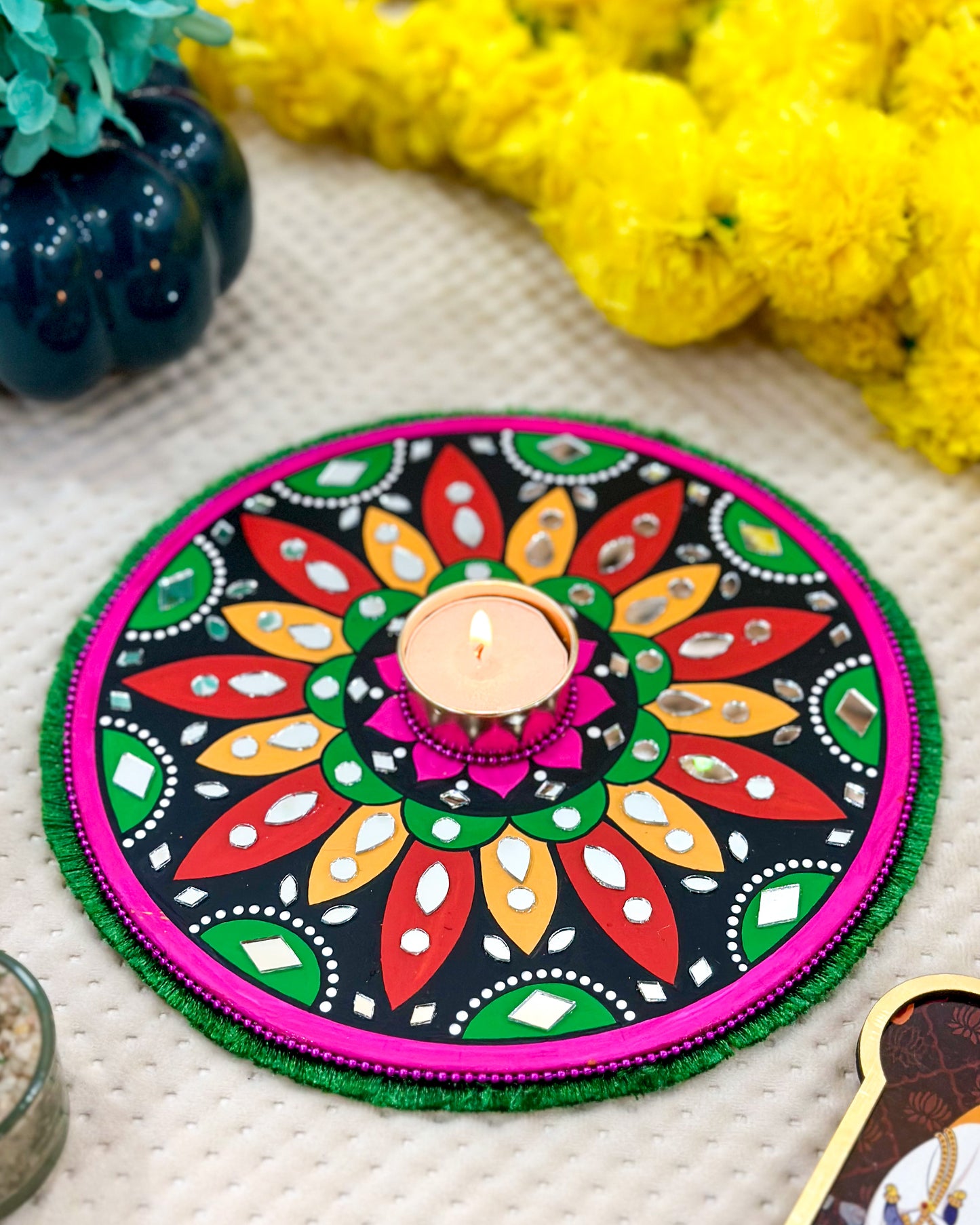 Mandala Tealight Candle Holder