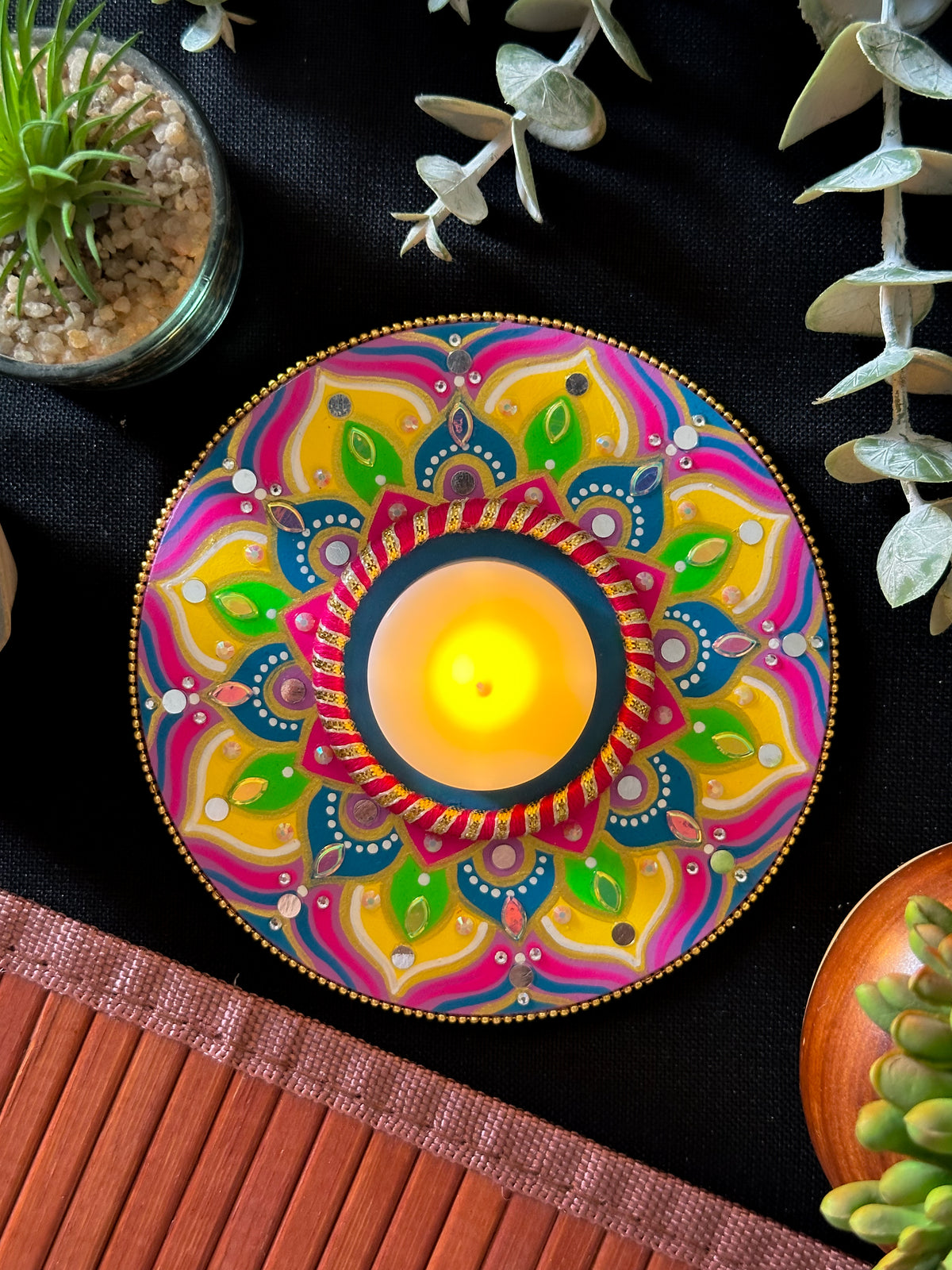 New Mandala Diya/Candle Holder