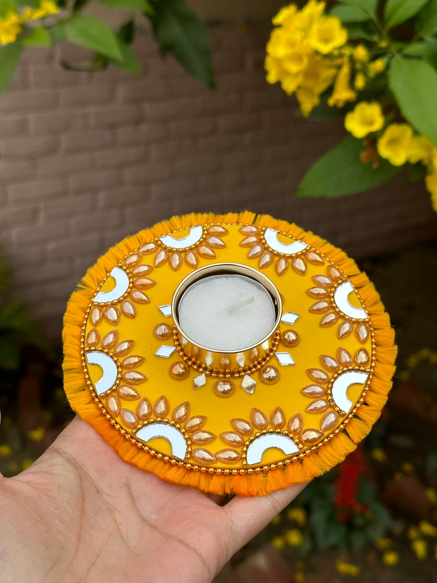 Mini Mandala Tealight Candle Holder
