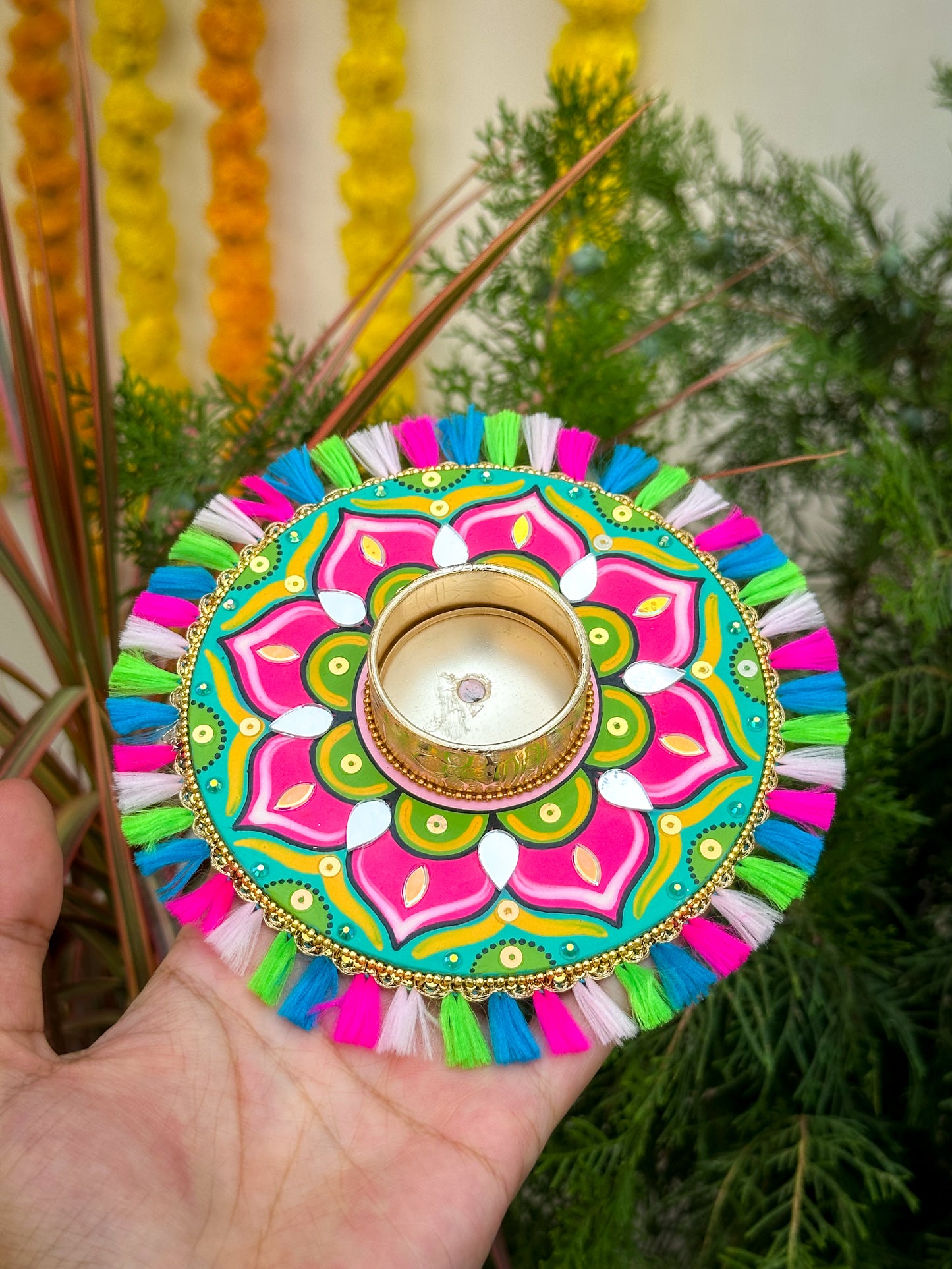 Mandala Tealight Candle Holder
