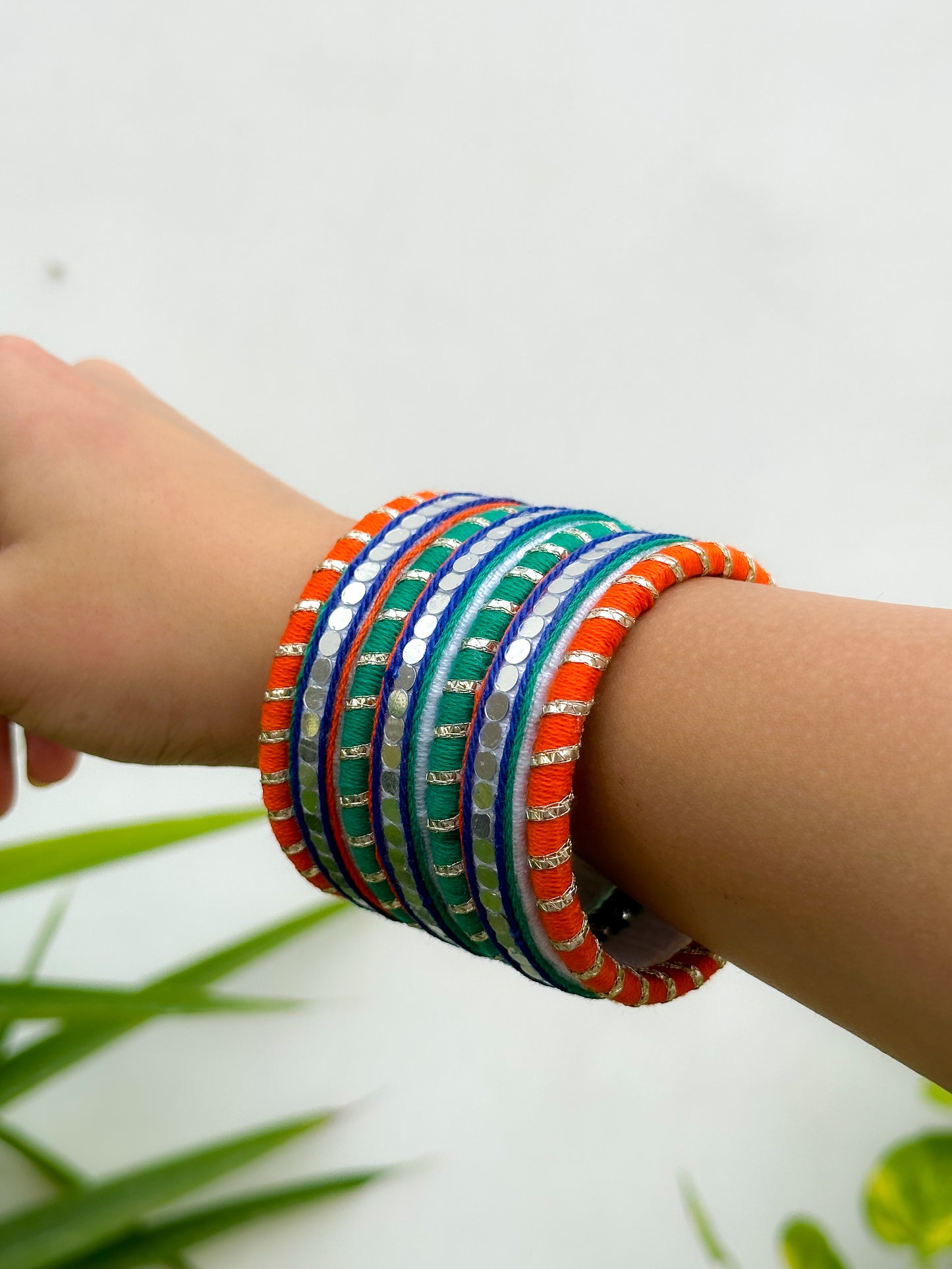 Tricolour Bangle Set of 7