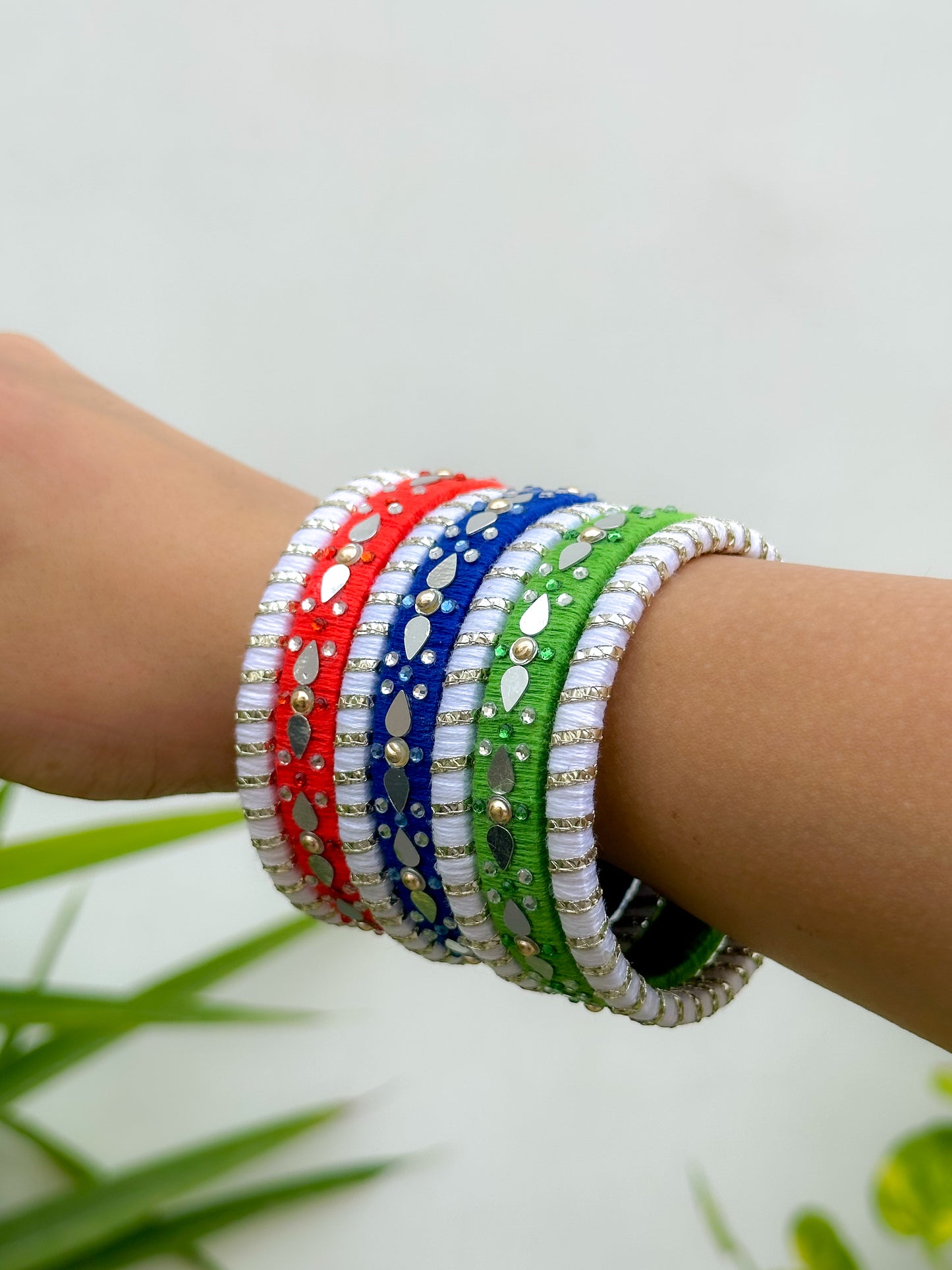 Tricolour Bangle Set of 7
