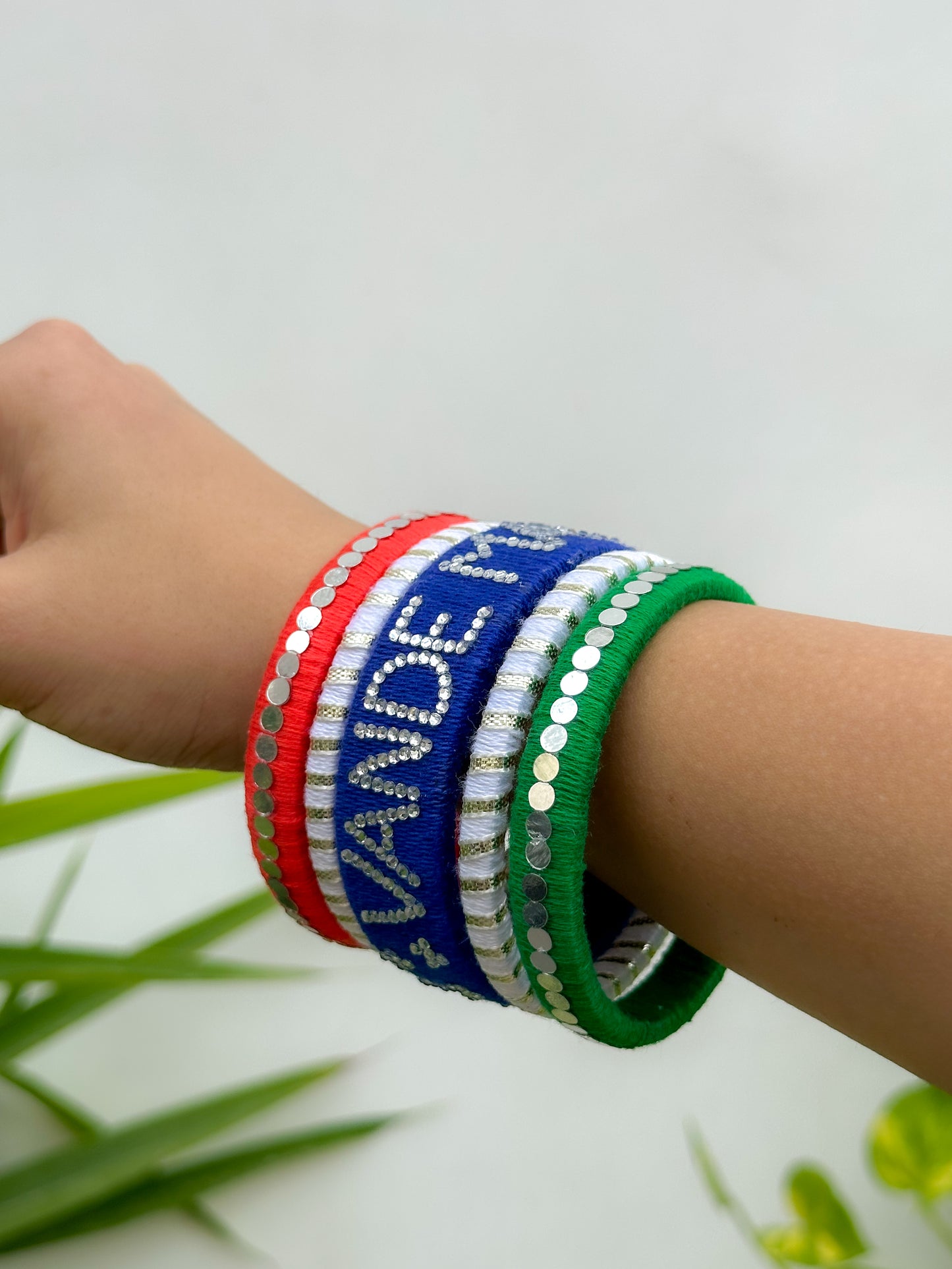 Tricolour Bangle Set of 5