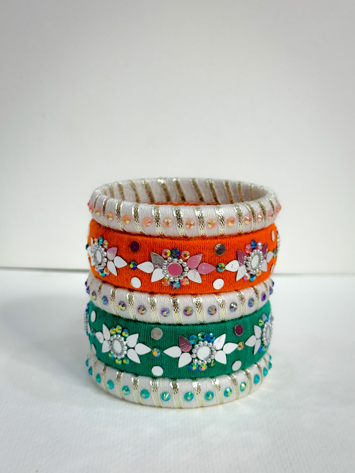 Tricolour Bangle Set of 5