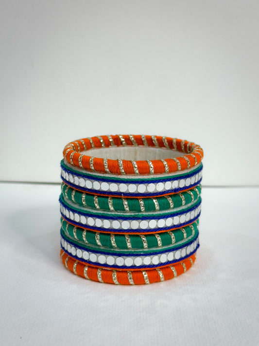 Tricolour Bangle Set of 7