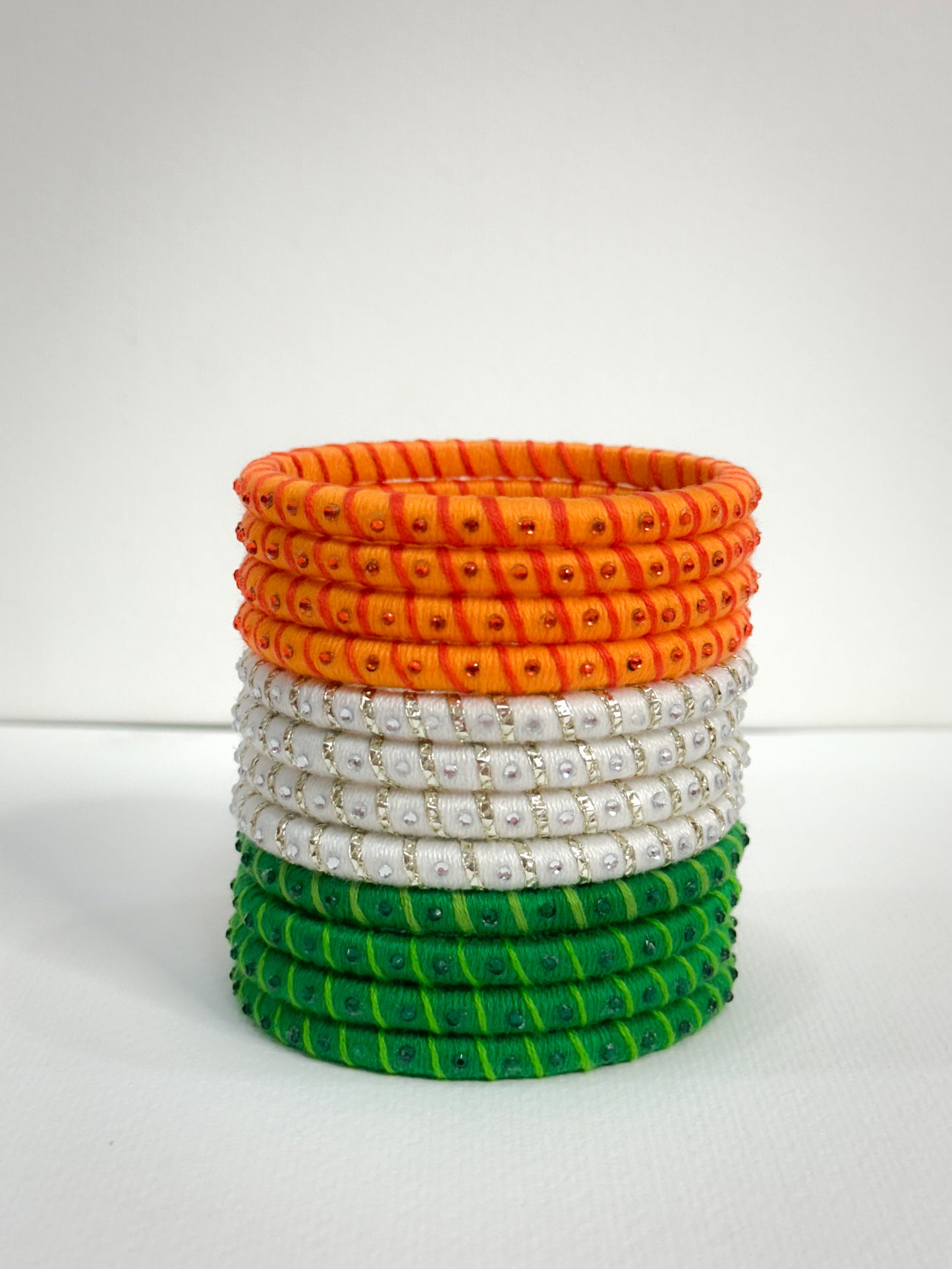 Tricolour Bangle Set of 12