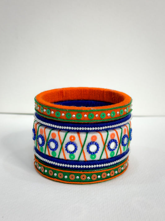 Tricolour Bangle Set of 5