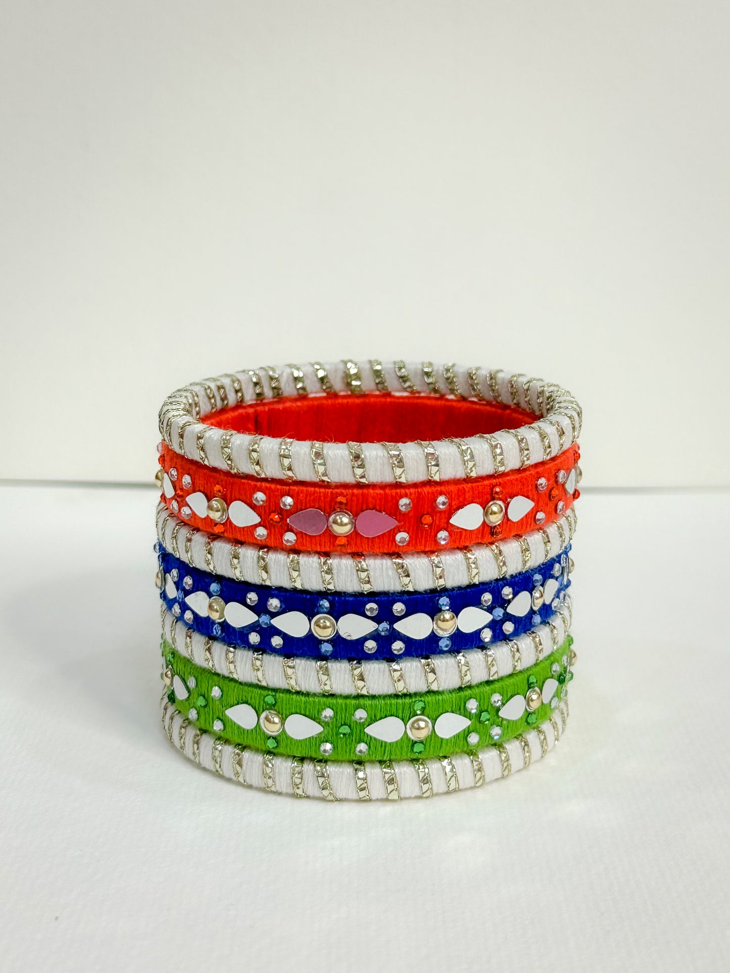 Tricolour Bangle Set of 7