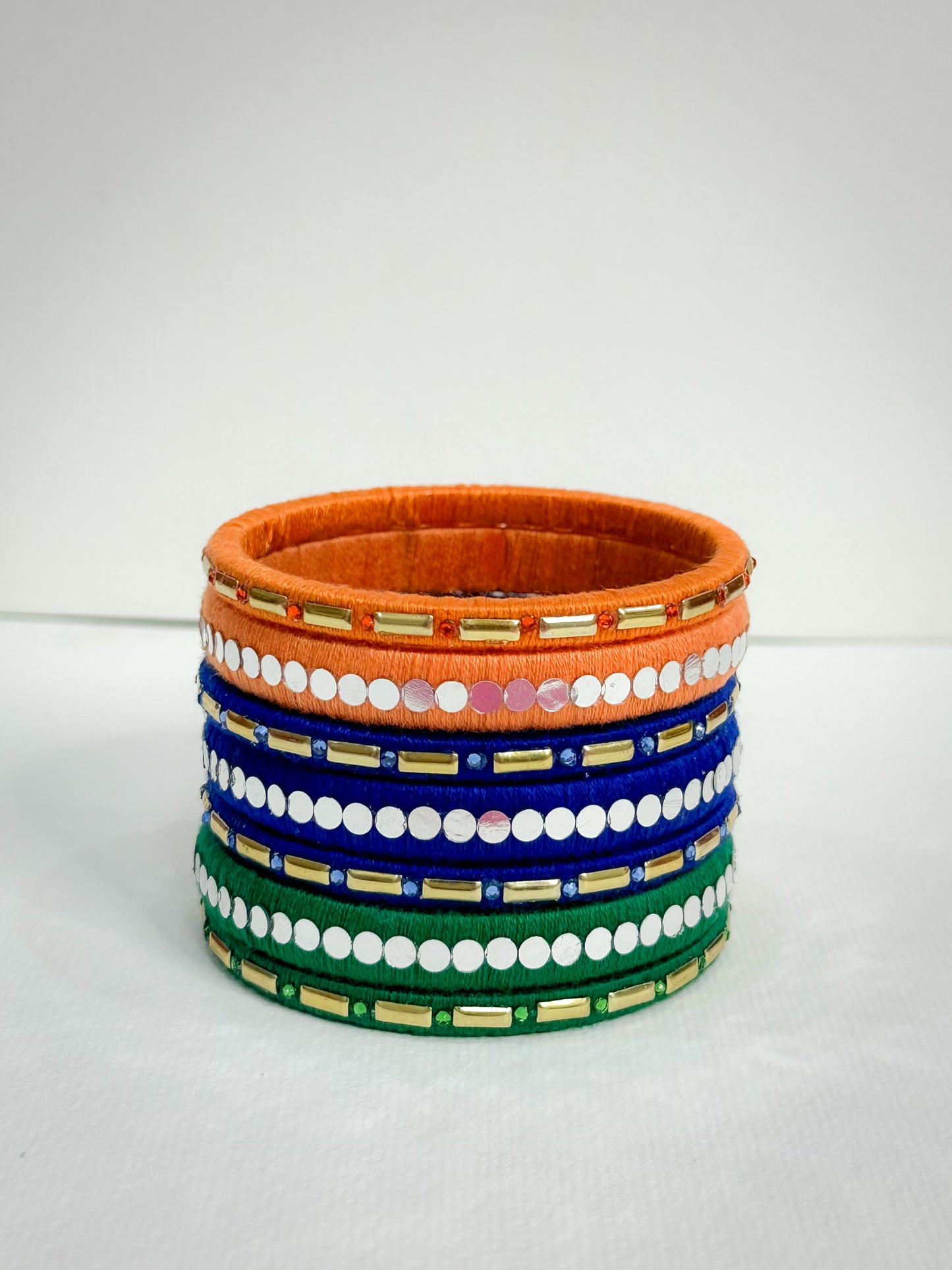 Tricolour Bangle Set of 7