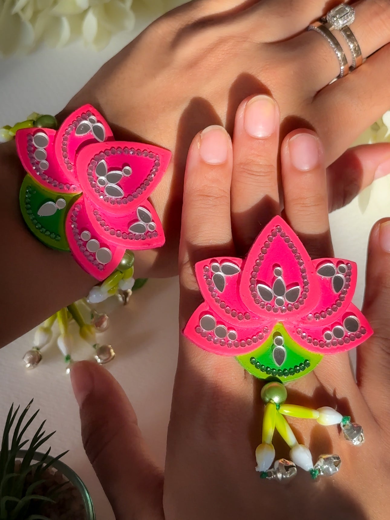 Bhai Rakhi + Bhabhi Ring Set